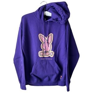 Playboy Hoodie Sweatshirt Tokyo Club Color Bars Long Sleeve Purple Pink Medium